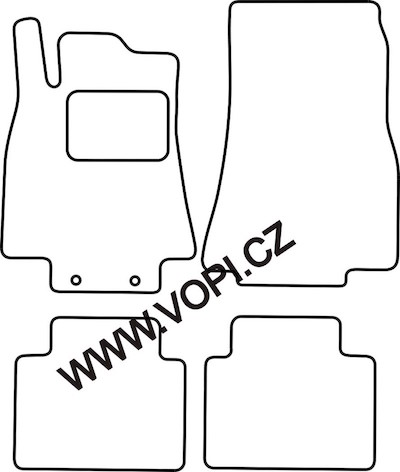 Přesné gumové koberce béžové / šedé Mercedes W245 B-klasse 2005 -> original fixace